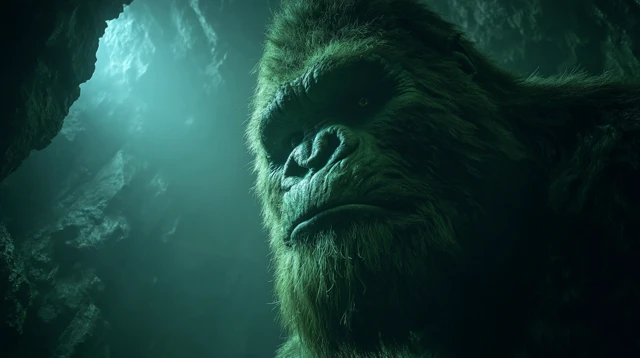 Colossal Bigfoot Head in Cave