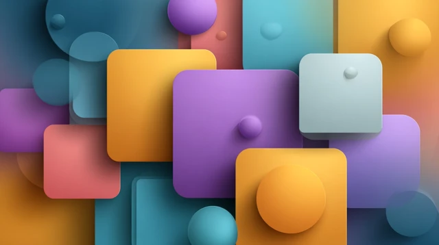 Vibrant Geometric Shapes Background Art