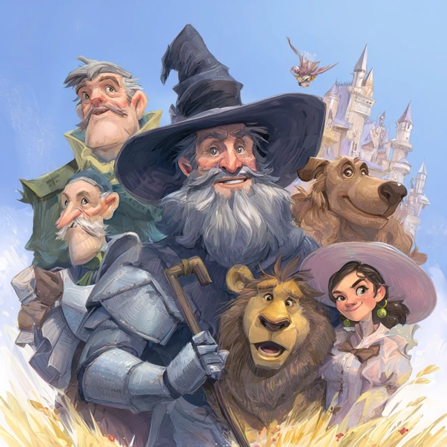 Wizard of Oz Cartoon Illustration
