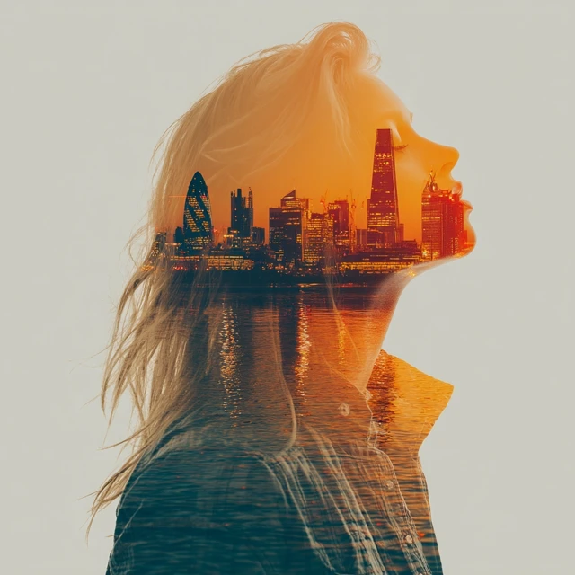 London Cityscape Double Exposure Photography