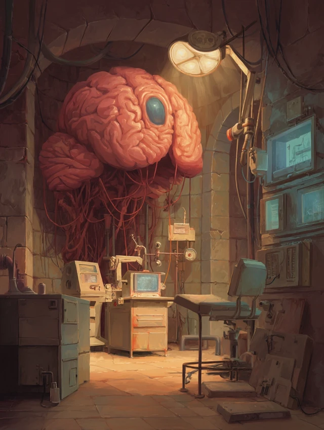Brain Experiment Illustration