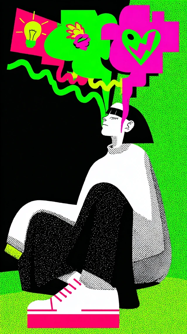 Creative Woman Surreal Pop Art Portrait