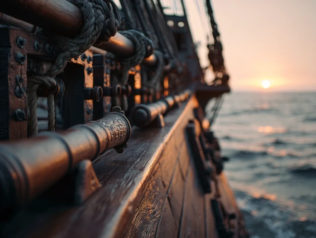 Pirate Ship Sunset Cinematic Photography