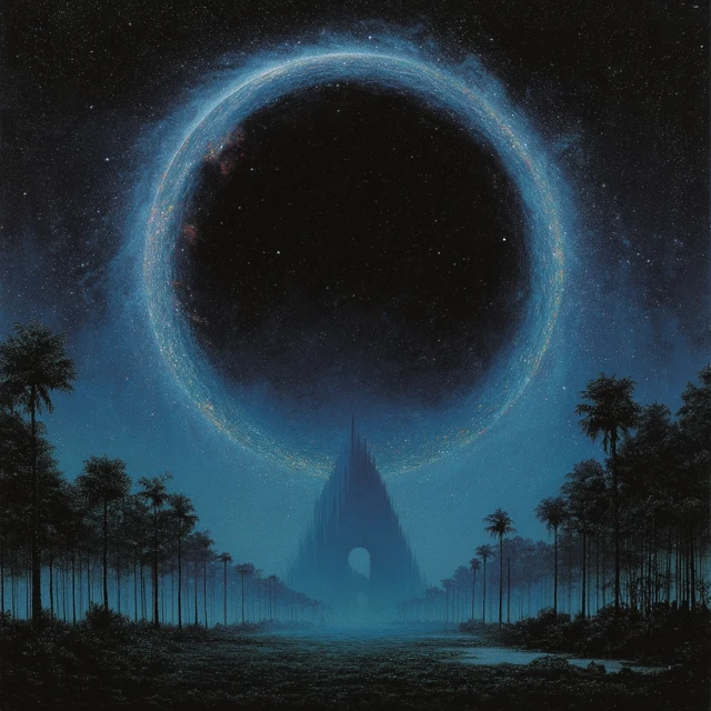Galaxy Aesthetic Art with Stunning Black Hole