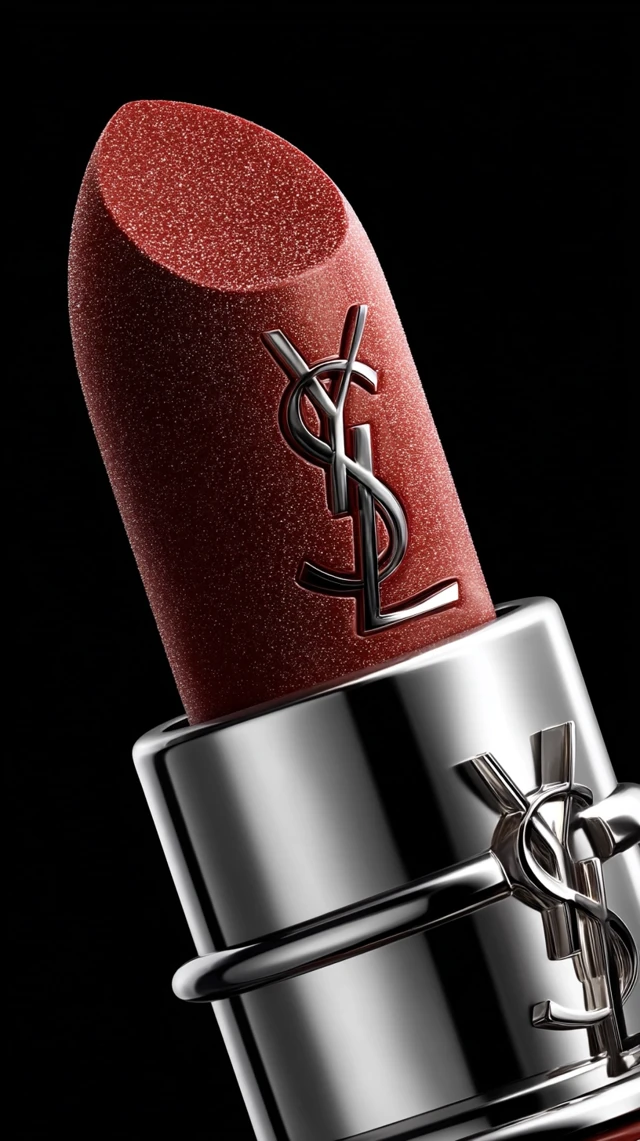 YSL Lipstick Frosted Red Luxury Beauty Product