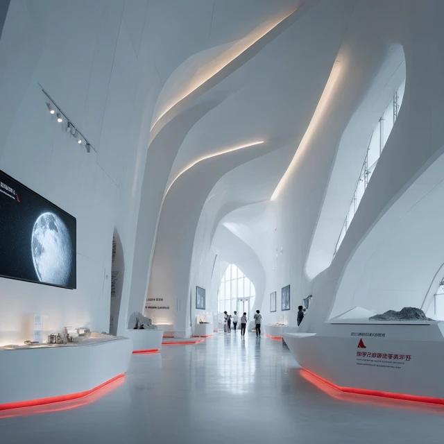 Modern High Tech Museum Interior Design