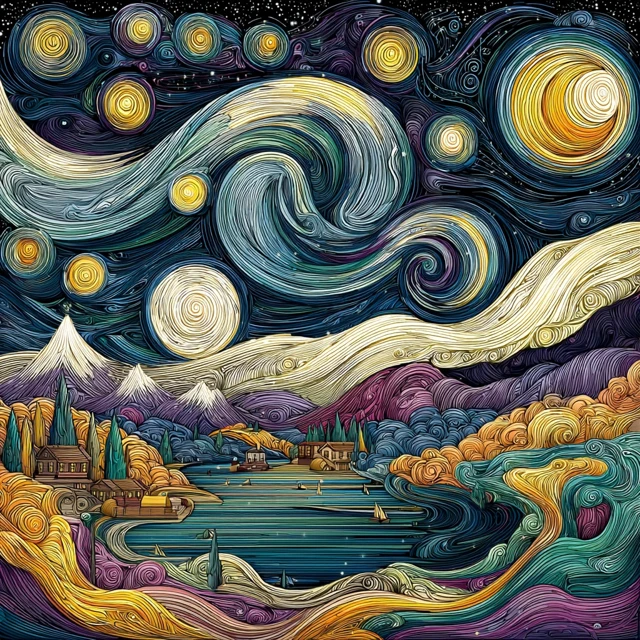 Van Goghs Starry Night Midjourney Art