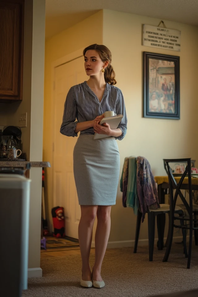 Conservative Woman in Suburban Home