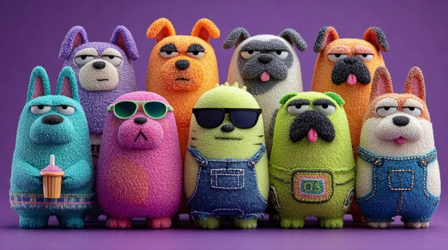 Funny Dog Blind Box Toys Mixed Breeds Plushies