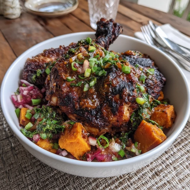 Hot Mamas Belize Jerk Chicken Sweet Potato Bowls