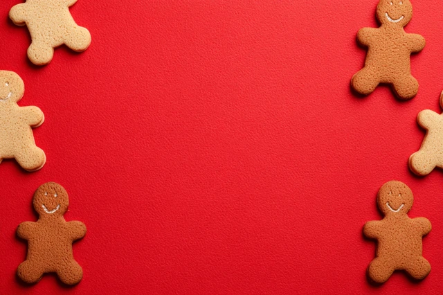 Gingerbread Men Christmas Background