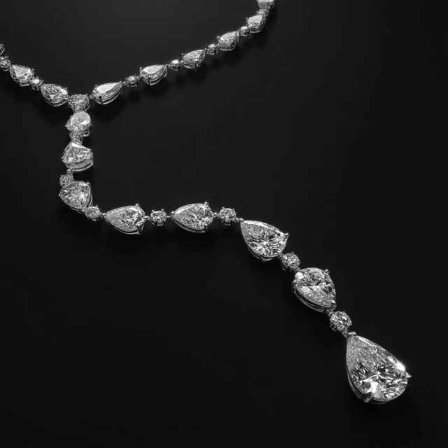 Luxury Diamond Necklace Y Drop Silhouette High Jewelry