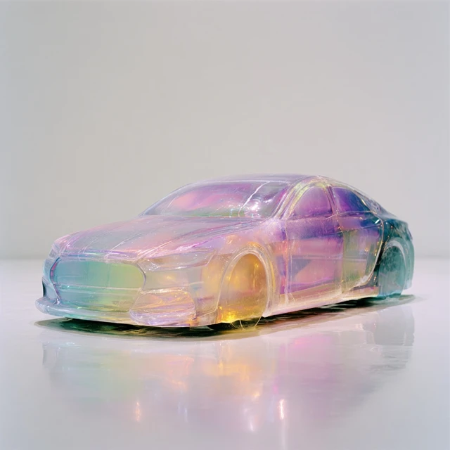 Iridescent Soap Car Concept Photorealistic