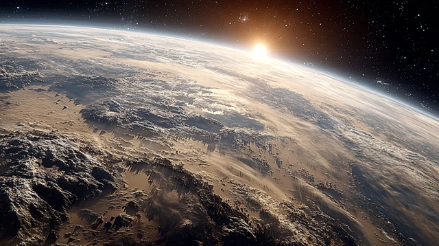 PostApocalyptic Earth From Space Wasteland Dust Storms