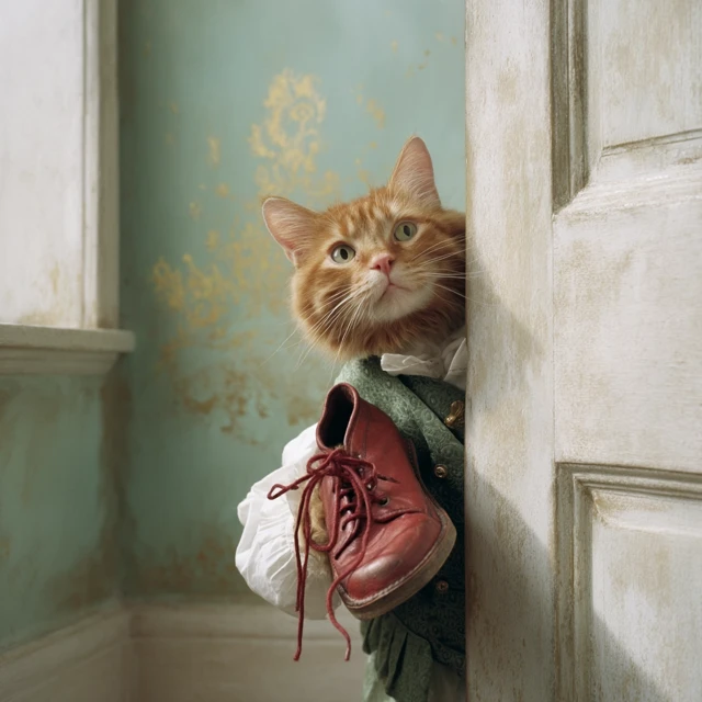Pirate Cat Ready To Throw A Shoe