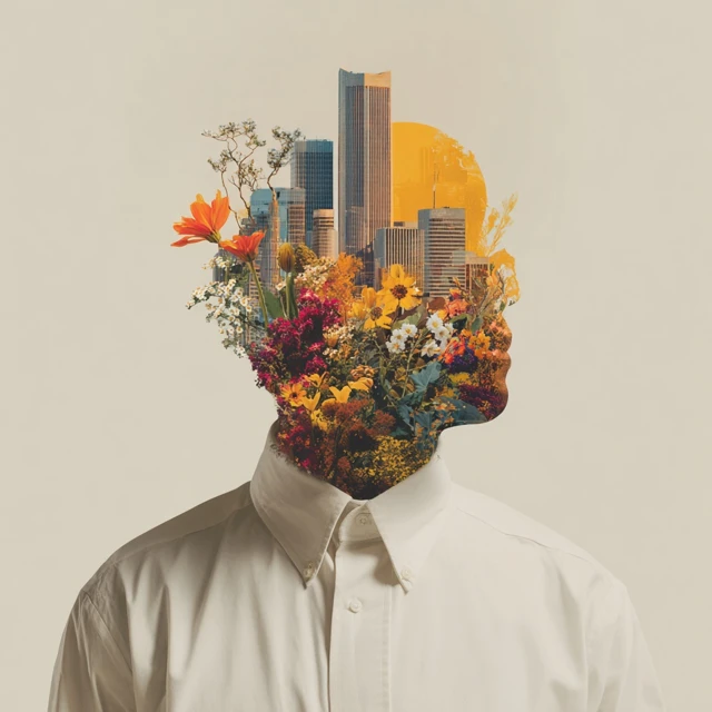 Cityscape Head Conceptual Art