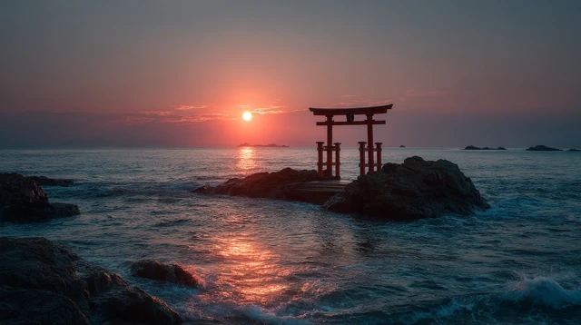 Torii Gate Sunset Photography