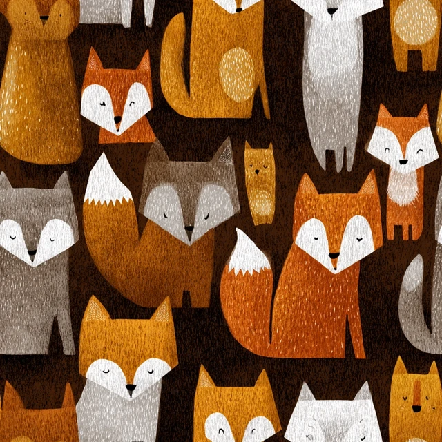 Foxes Pattern Design Illustration