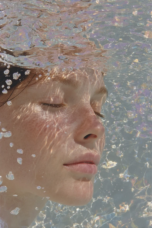 Woman Underwater Artistic Portrait