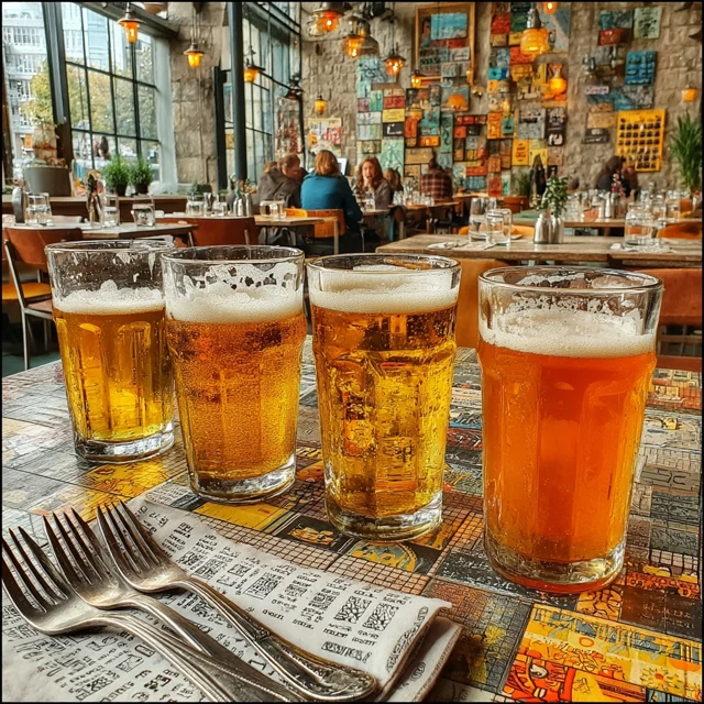 Beer Pints at a Pub iPhone Photo
