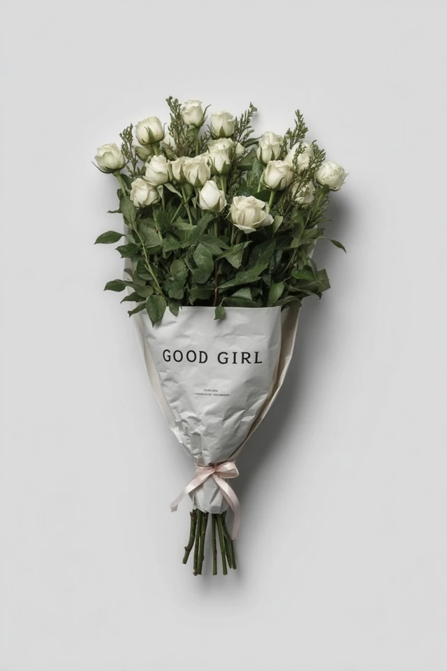 White Rose Bouquet GOOD GIRL - Fine Art Photography