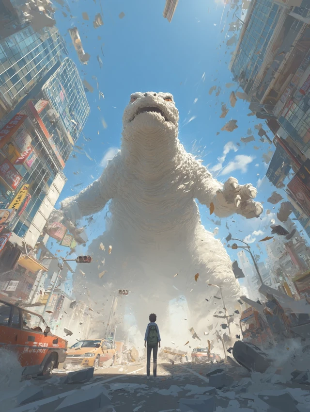Kind Kaiju Rises Anime Scene