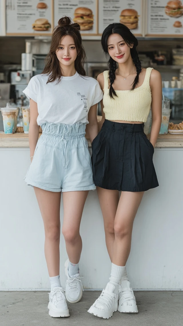 Korean Fashion Models in Trendy Summer Outfits
