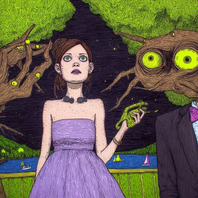Surreal Fashion: Woman in a Forest