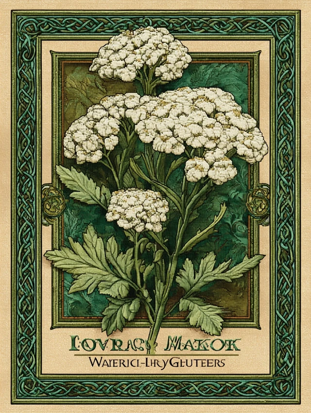 Yarrow Flowers Celtic Knotwork Book Cover