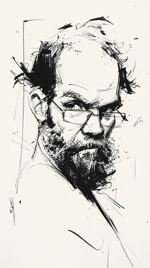 Oil Sketch Portrait Drawing with Dynamic Expression