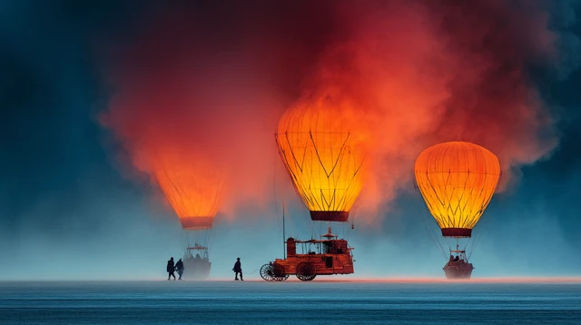 Burning Man Balloons Caras Ionut Inspired Art
