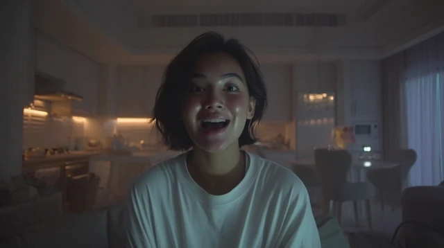 Young Asian Woman in Modern Living Room 2036