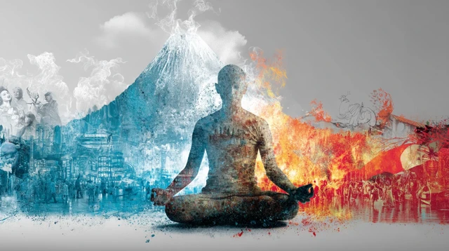 Meditative Man A Surreal Philosophical Image