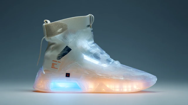 Futuristic Sneakers High End Fashion Product Photo