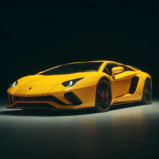 Yellow Lamborghini Supercar Studio Photography