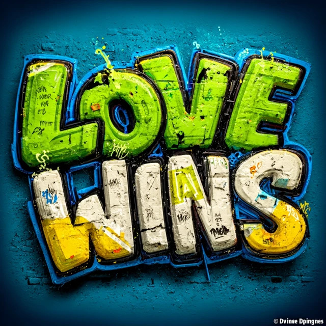 Love Wins Graffiti Art