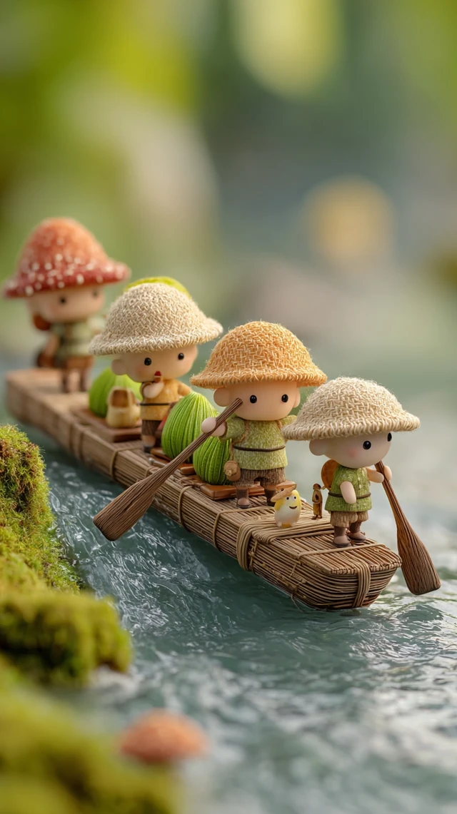 Mushroom People Dragon Boat Festival Fantasy