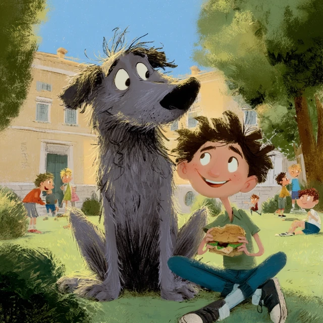 Heartwarming Childrens Book Cover Dog and Boy Friendship