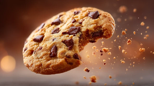 Chocolate Chip Cookie Close Up Food Photo