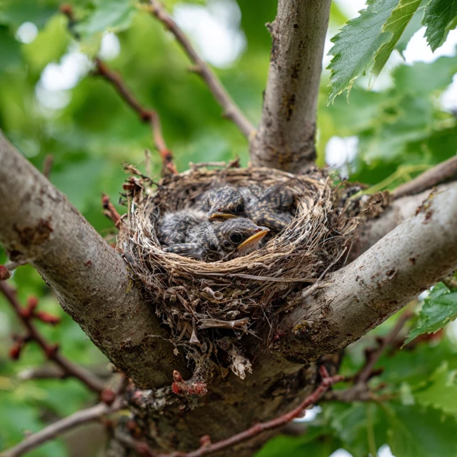 Baby Birds in Nest Nature Photography
