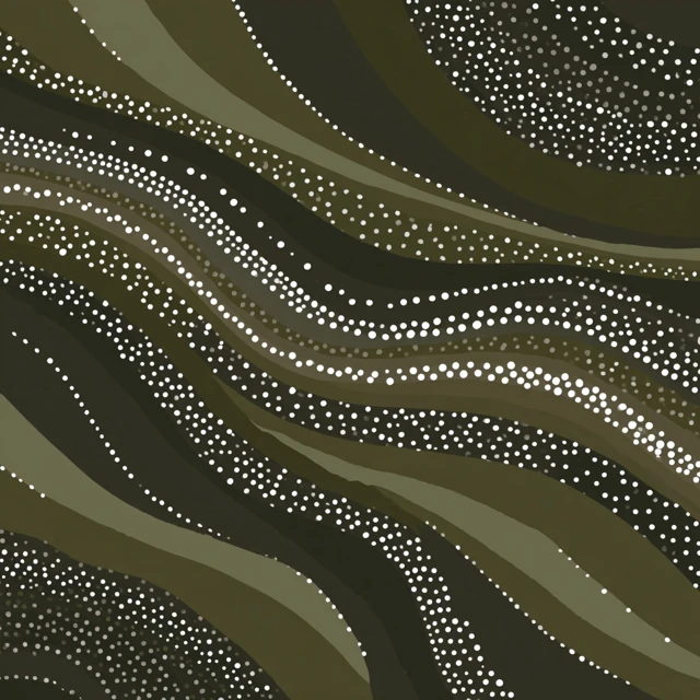 Australian Aboriginal Dot Painting Outback Illustration