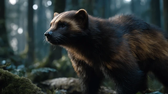 Wolverine in the Woods Realistic High Definition