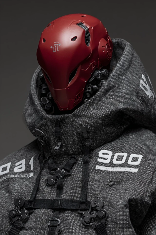 Red Droidwear Concept Futuristic Cyberpunk Design