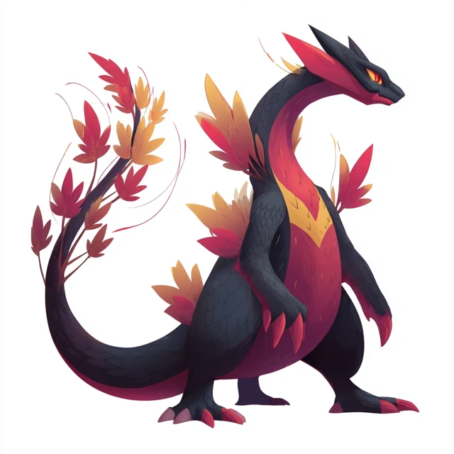 Dark Type Pokemon Dragon Vector Art