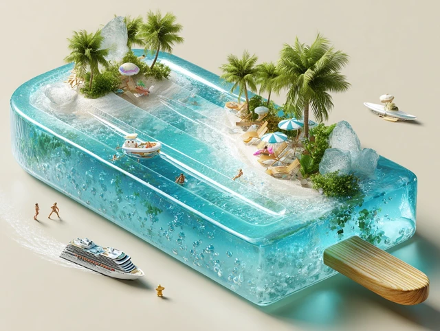 Ocean Paradise Popsicle Summer Vacation