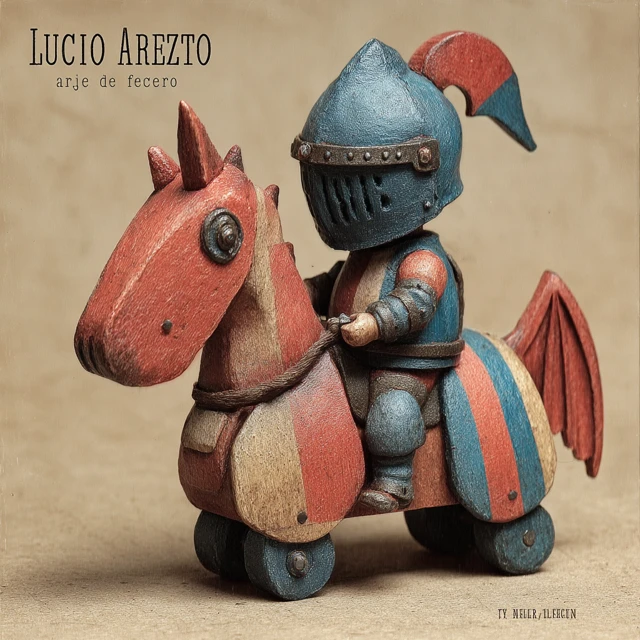 Toy Knight on Horse Illustration
