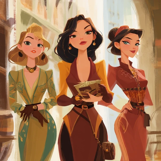 DreamWorks Style Women Illustration