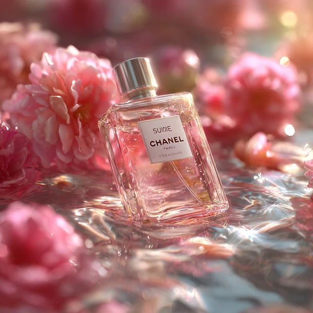 Chanel Perfume in Pink Floral Wonderland