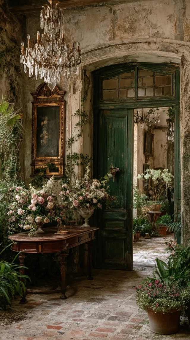 French Chateau Interior Romantic Mystery