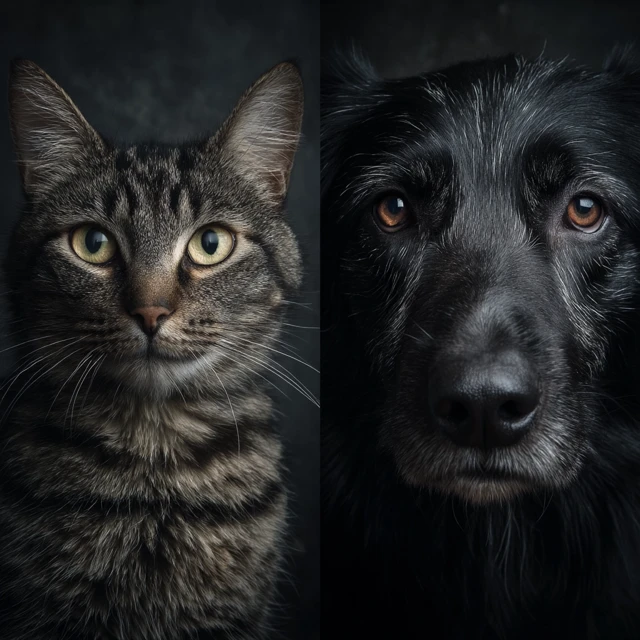 Cat and Dog Portrait Pet Photography